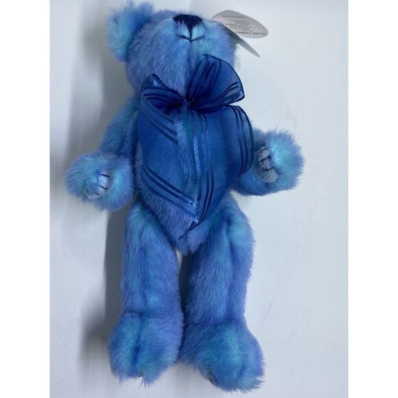 AZURE Blue Bear Ty Attic Treasures Jointed Stuffed Collectible Tags - Picture 9 of 9
